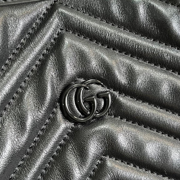 BORSA GG MARMONT GRANDE 38 IN PELLE DI VITELLO NERA