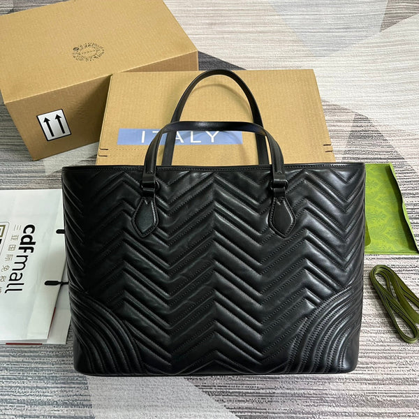BORSA GG MARMONT GRANDE 38 IN PELLE DI VITELLO NERA