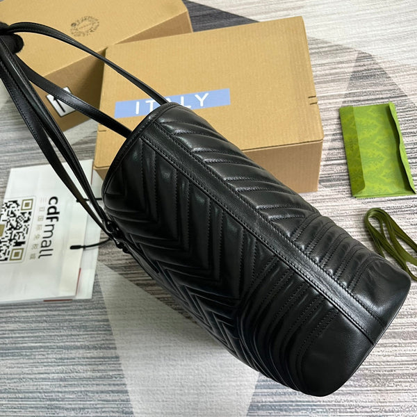 BORSA GG MARMONT GRANDE 38 IN PELLE DI VITELLO NERA