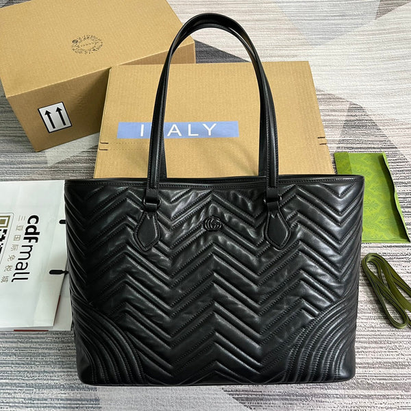 BORSA GG MARMONT GRANDE 38 IN PELLE DI VITELLO NERA