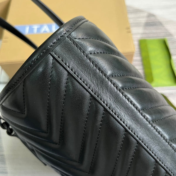 BORSA GG MARMONT GRANDE 38 IN PELLE DI VITELLO NERA