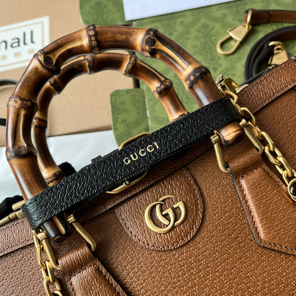 Gucci Diana Bamboo Bag Brown Calfskin 240101