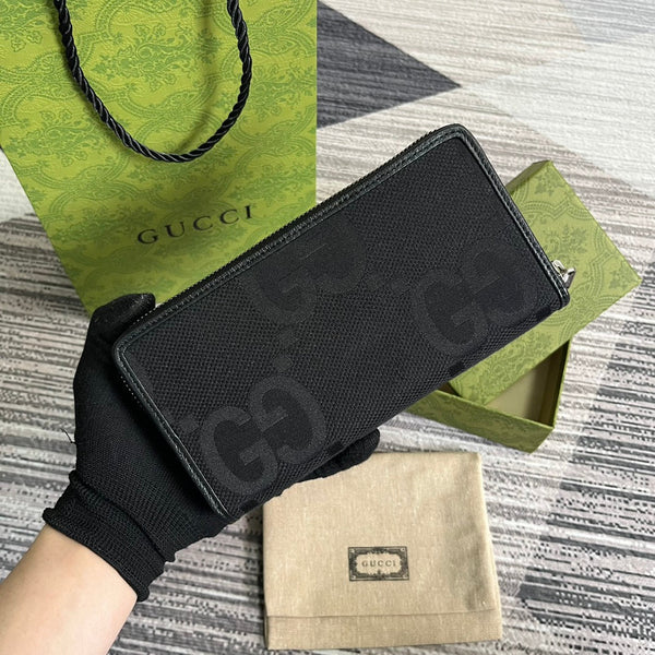 PORTAFOGLIO LUNGO GG 19 IN TELA NERA
