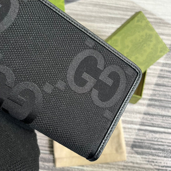 PORTAFOGLIO LUNGO GG 19 IN TELA NERA