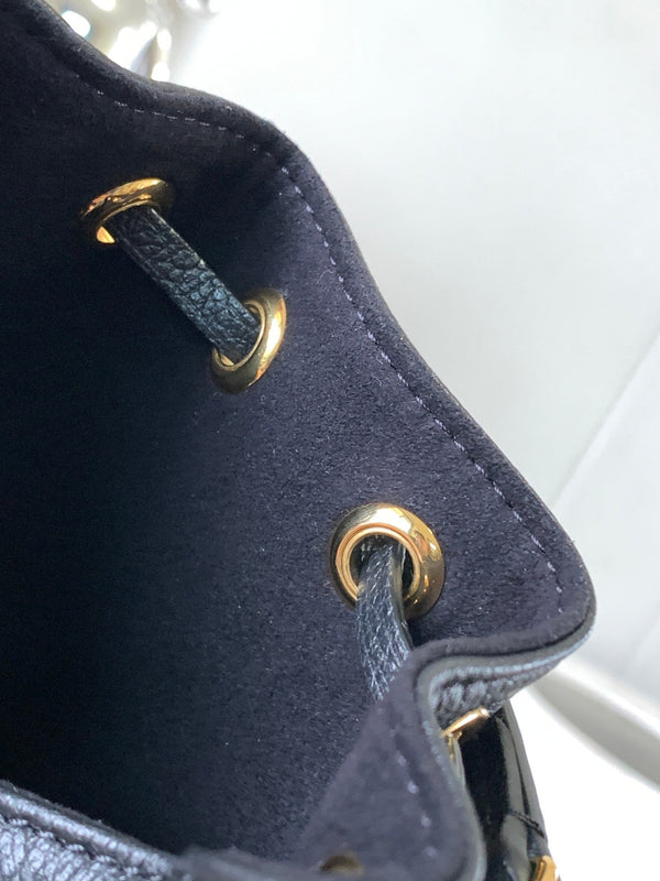 nano noe 13 grigio bicolore nero monogramma hardware dorato
