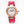 pasha 30mm quartz pink gold white dial red leather