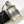 small cabas thai 26 cream black stripe textile