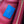 coussin pm 26 cm pelle di vitello stampata con monogramma blu 