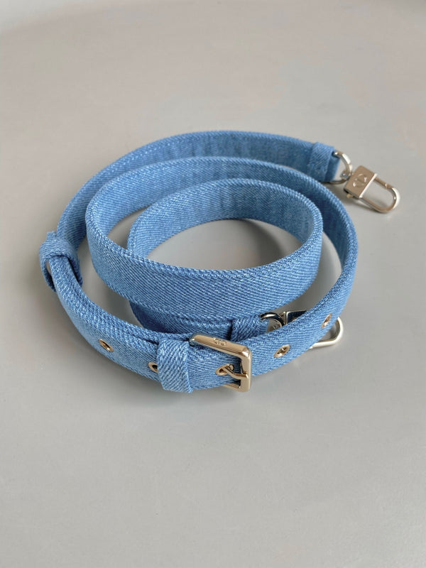 BORSA D-JOY 22 IN DENIM MACROCANNAGE AZZURRO