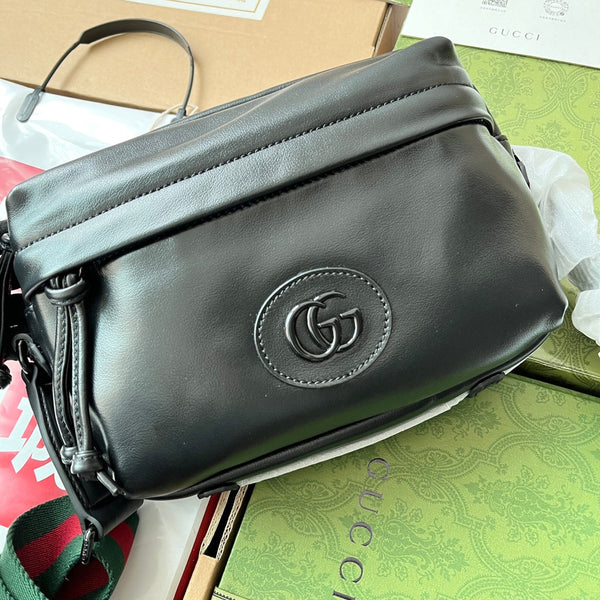 BORSA A TRACOLLA 23 IN PELLE DI VITELLO NERA