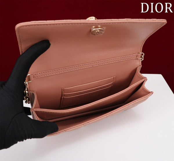 my cd mini 21 rose lambskin