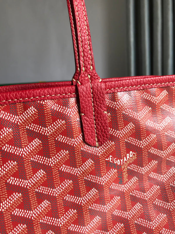 BORSA HARDY PM 40 IN TELA GOYARDINE ROSSA E RIFINITURE IN PELLE TAURILLON