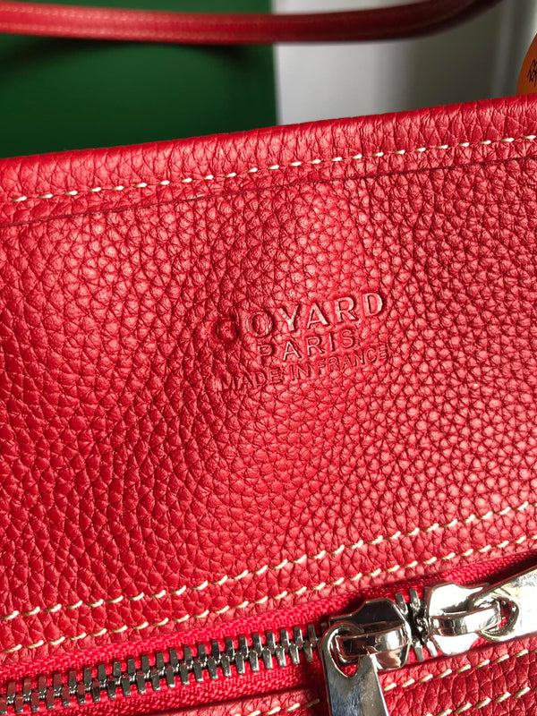 BORSA HARDY PM 40 IN TELA GOYARDINE ROSSA E RIFINITURE IN PELLE TAURILLON
