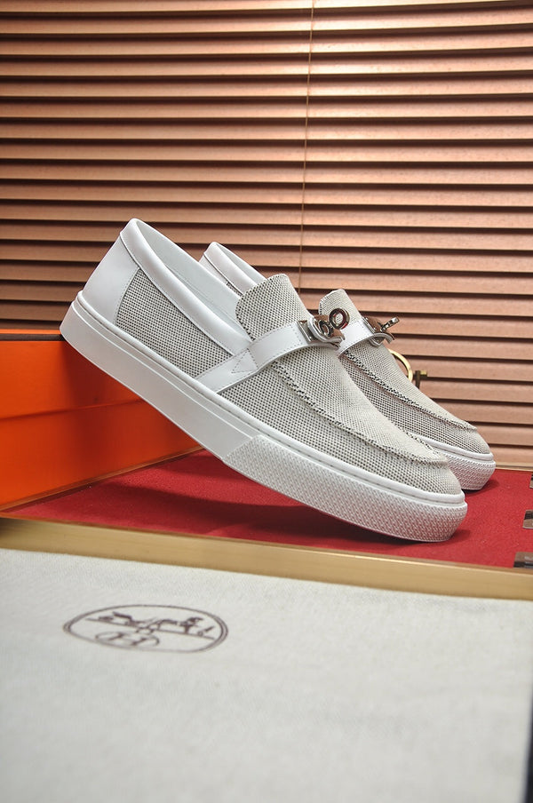 HM GAME SLIP-ON SNEAKER BLACK PLUM AND WHITE DENIM