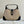 BORSA GRANDE APHRODITE 47 IN TELA BEIGE E PELLE DI VITELLO NERA