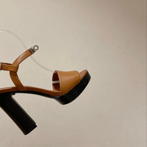 GLAM SANDAL 110 TAWNY LAMBSKIN