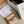 TRIPHOME 10 TRIFOLD WALLET CALFSKIN AND CANVAS WHITE BROWN