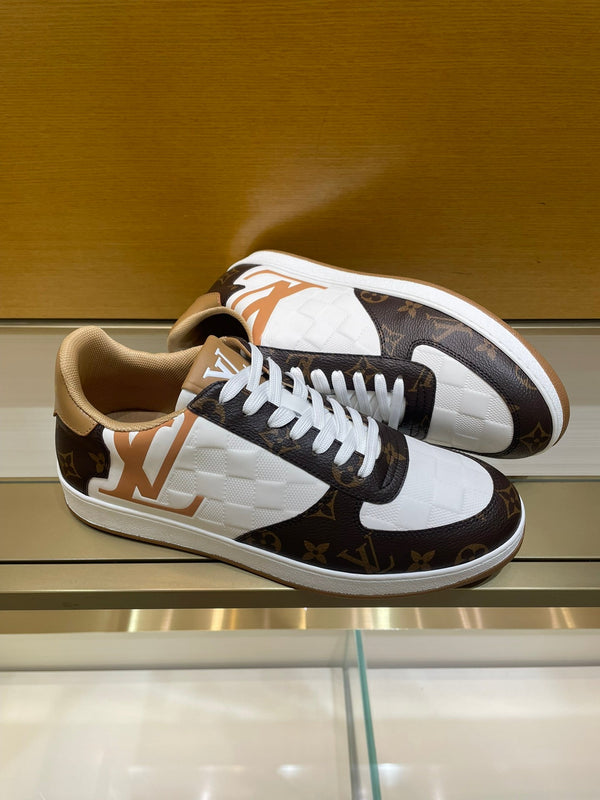 LV RIVOLI SNEAKER MEN BROWN WHITE