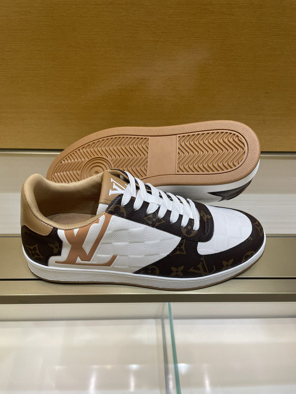 LV RIVOLI SNEAKER MEN BROWN WHITE
