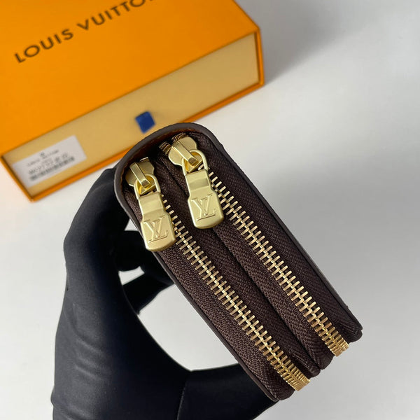 Portafoglio LV Double Zippy XL in tela monogramma marrone 221554