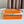 HM GAMMA BUCKLE & REVERSIBLE WHITE AND ORANGE LEATHER STRAP 13MM SILVER HARDWARE