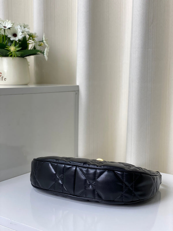 BORSA CD LOUNGE 26 IN PELLE DI AGNELLO NERA