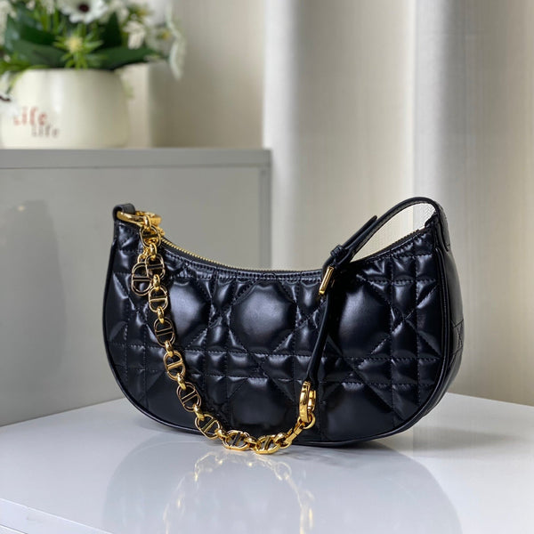 BORSA CD LOUNGE 26 IN PELLE DI AGNELLO NERA