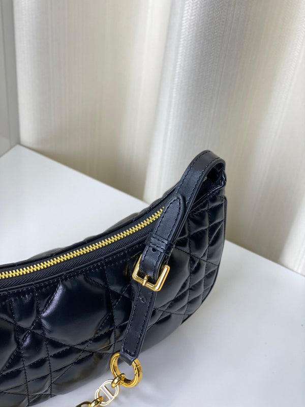 BORSA CD LOUNGE 26 IN PELLE DI AGNELLO NERA
