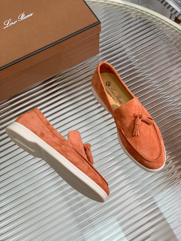 mocassino LP Dot Sole Walk in pelle scamosciata rosa-marrone