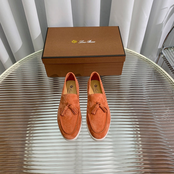 mocassino LP Dot Sole Walk in pelle scamosciata rosa-marrone