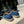 CHLOÉ LOAFERS IN NAVY BLUE FABRIC AND RAFFIA