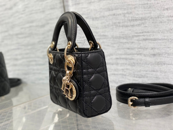 micro lady 12 pelle di agnello nera ghw 