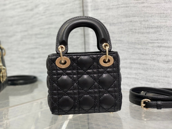 micro lady 12 pelle di agnello nera ghw 