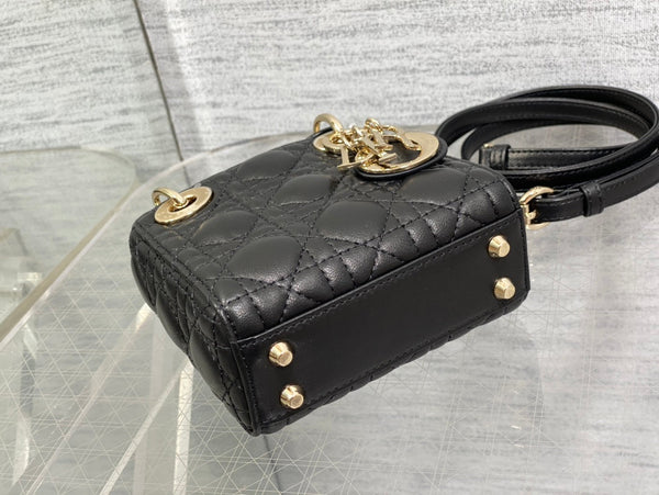 micro lady 12 pelle di agnello nera ghw 