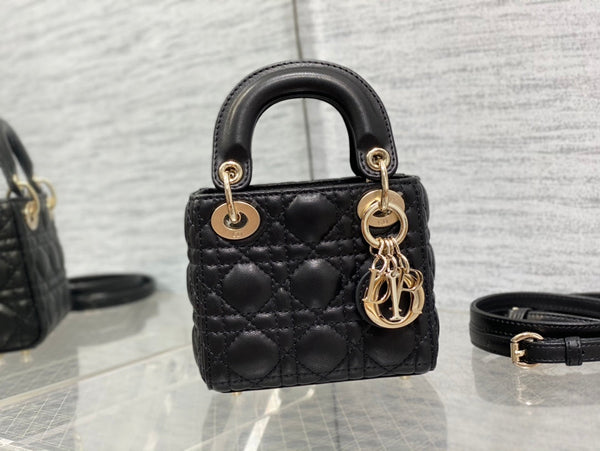 micro lady 12 pelle di agnello nera ghw 