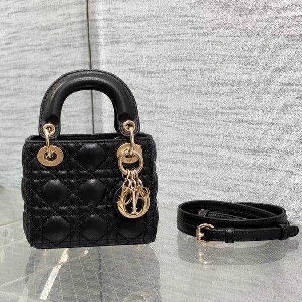 micro lady 12 pelle di agnello nera ghw 