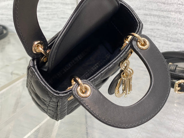 micro lady 12 pelle di agnello nera ghw 