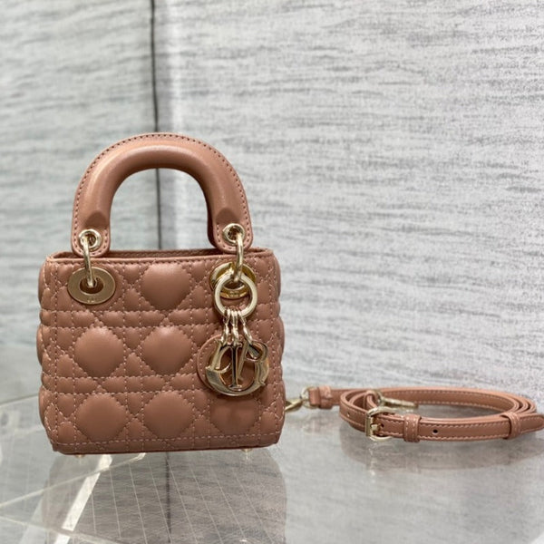 micro lady 12 pelle di agnello marrone rosato ghw 