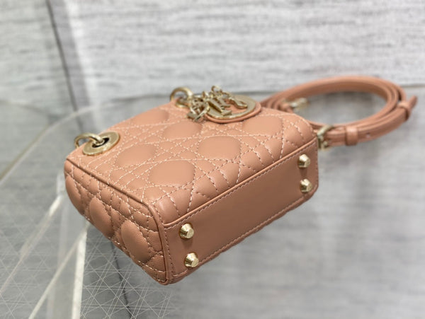micro lady 12 pelle di agnello marrone rosato ghw 