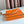 HM ANCRE BUCKLE & REVERSIBLE WHITE AND ORANGE LEATHER STRAP 13MM COPPER HARDWARE