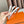 HM ANCRE BUCKLE & REVERSIBLE WHITE AND ORANGE LEATHER STRAP 13MM COPPER HARDWARE