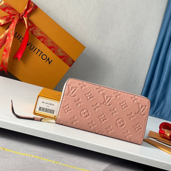 LV M61864 Portafoglio Zippy Rosa Monogram Empreinte Pelle 221617