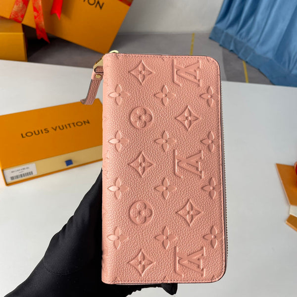 LV M61864 Portafoglio Zippy Rosa Monogram Empreinte Pelle 221617