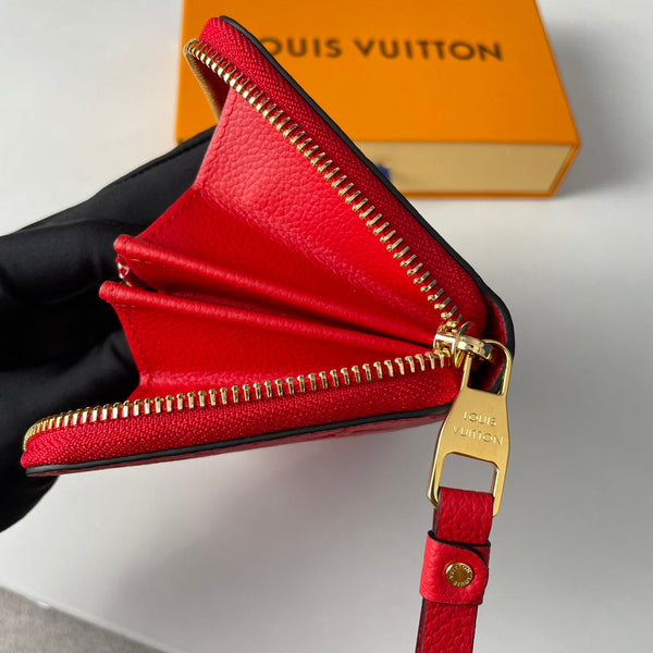 Portafoglio LV M61865 Zippy in pelle rossa con monogramma Empreinte 221619