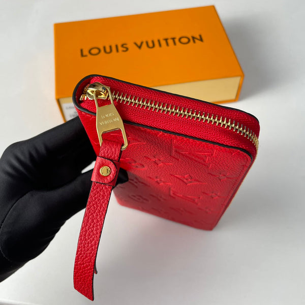 Portafoglio LV M61865 Zippy in pelle rossa con monogramma Empreinte 221619