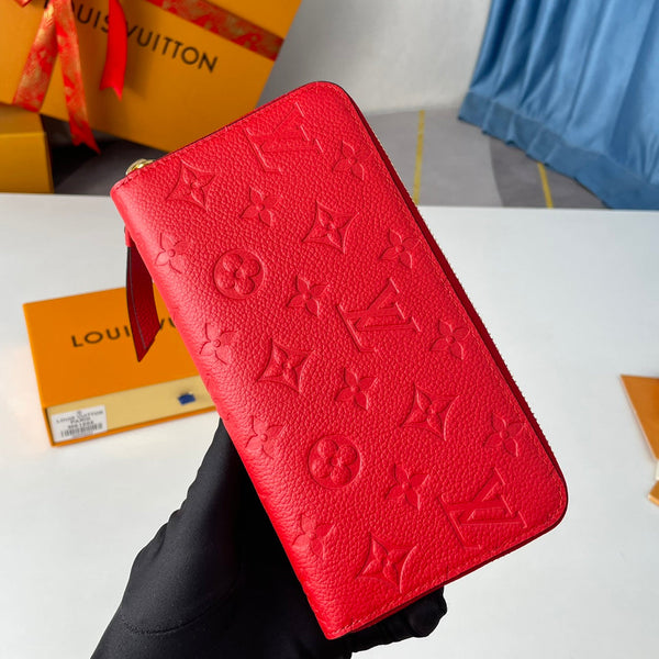 Portafoglio LV M61865 Zippy in pelle rossa con monogramma Empreinte 221619