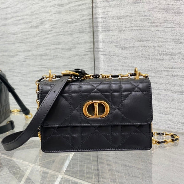 miss caro mini 18 pelle di vitello nera