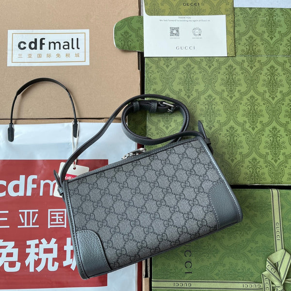 Gucci Messenger Bag 35 Grey Canvas 240021