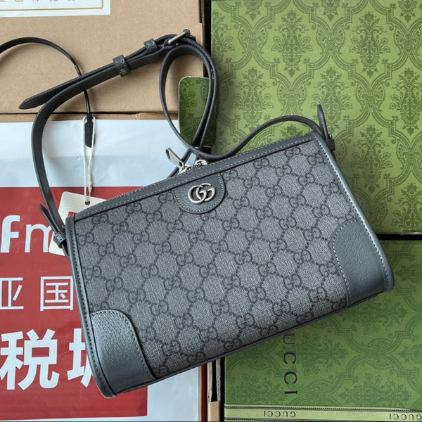 Gucci Messenger Bag 35 Grey Canvas 240021