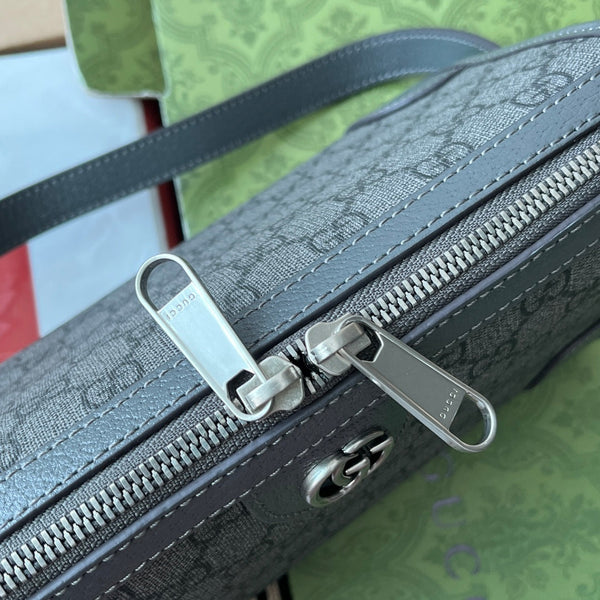 Gucci Messenger Bag 35 Grey Canvas 240021